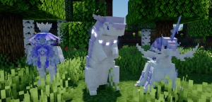 Albino Hisuian Decidueye, Typhlosion, and Samurott.